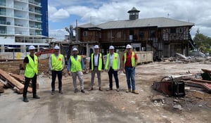 Group of construction safety management professionals on a construction site