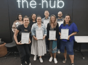 safety training particpants recieving certificates